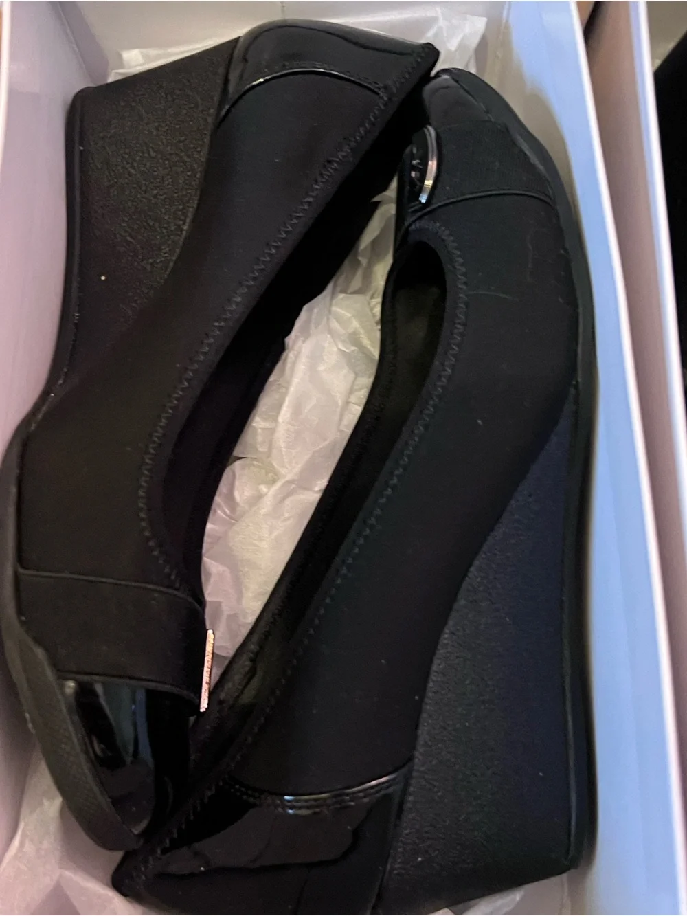 AK sport black multi wedges size 7 women’s shoes z10